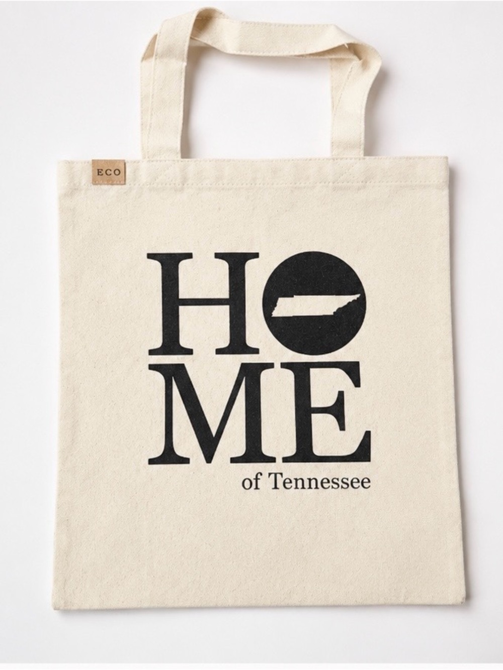 Tennessee HOME Canvas Tote Bag Eco Reusable Shopping Bag Natural Black